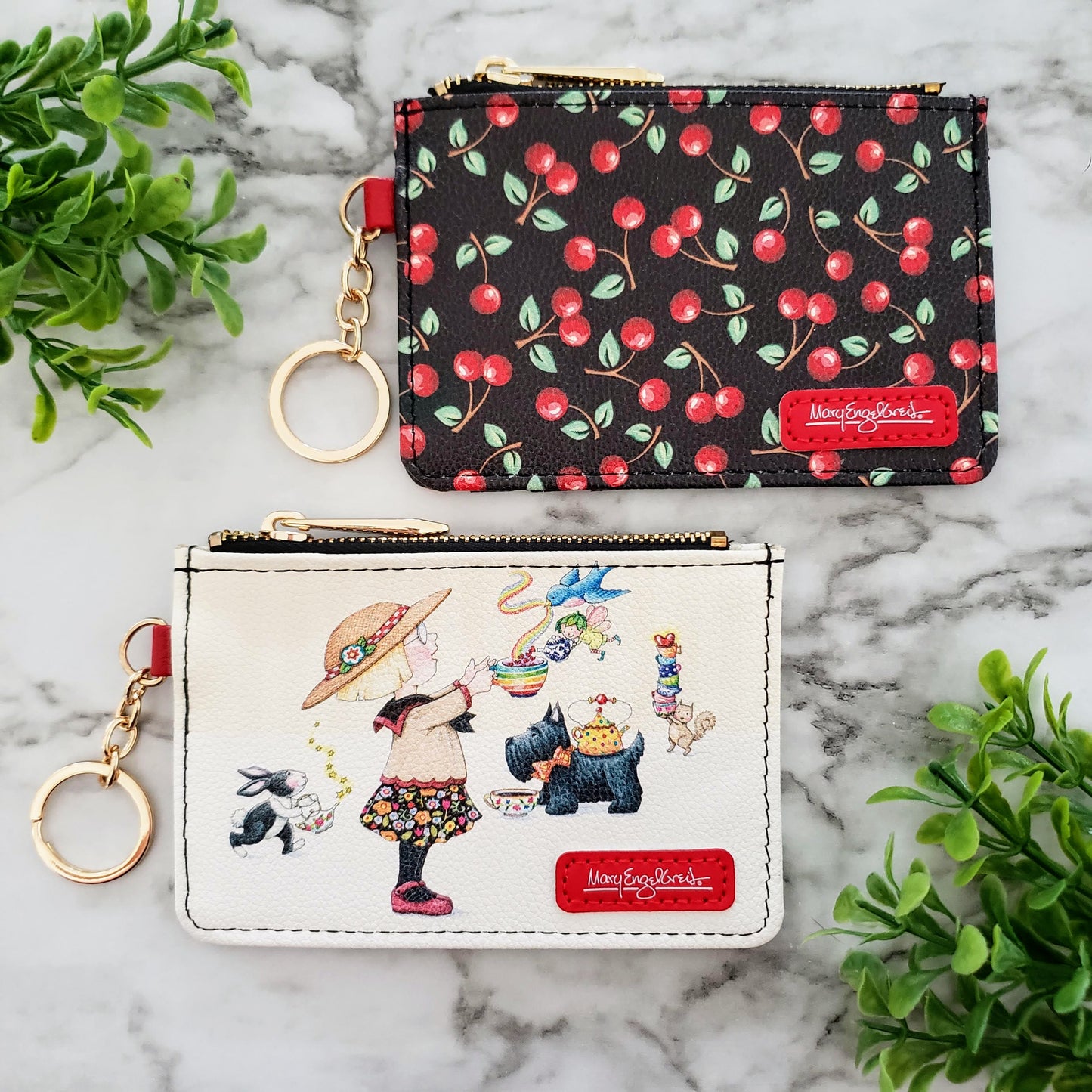Mary Engelbreit Cherries Keychain Wallet