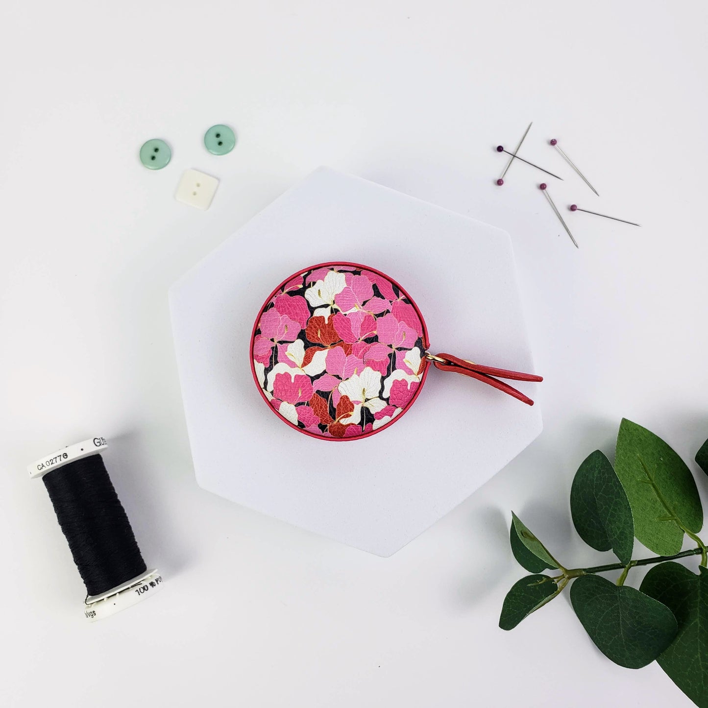 Enameled Orchids Tape Measure