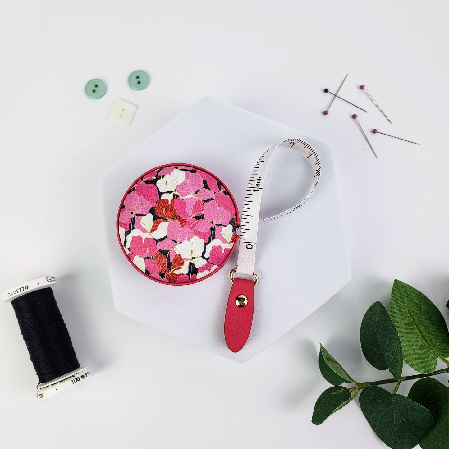 Enameled Orchids Tape Measure