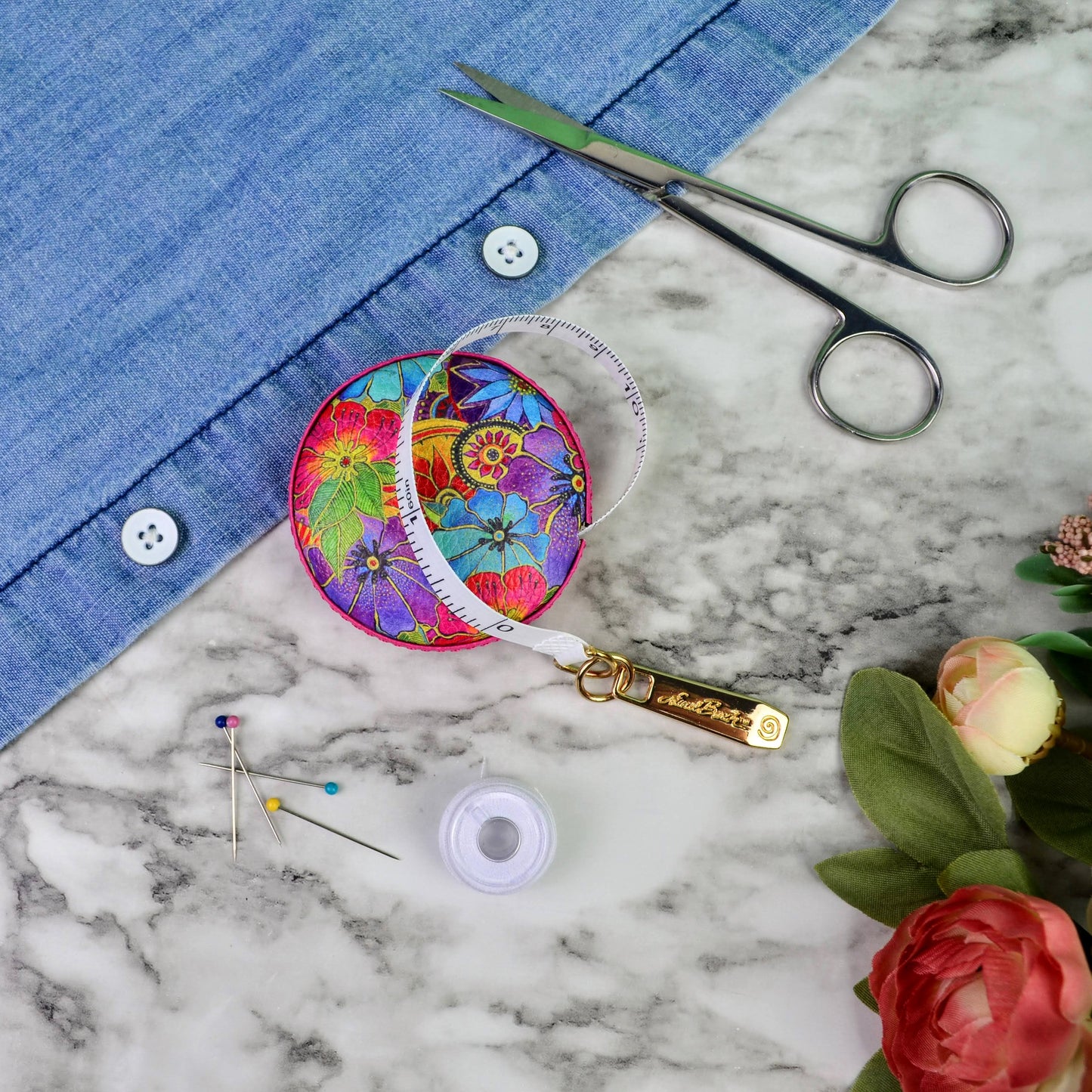 Laurel Burch Blossoming Florals Tape Measure