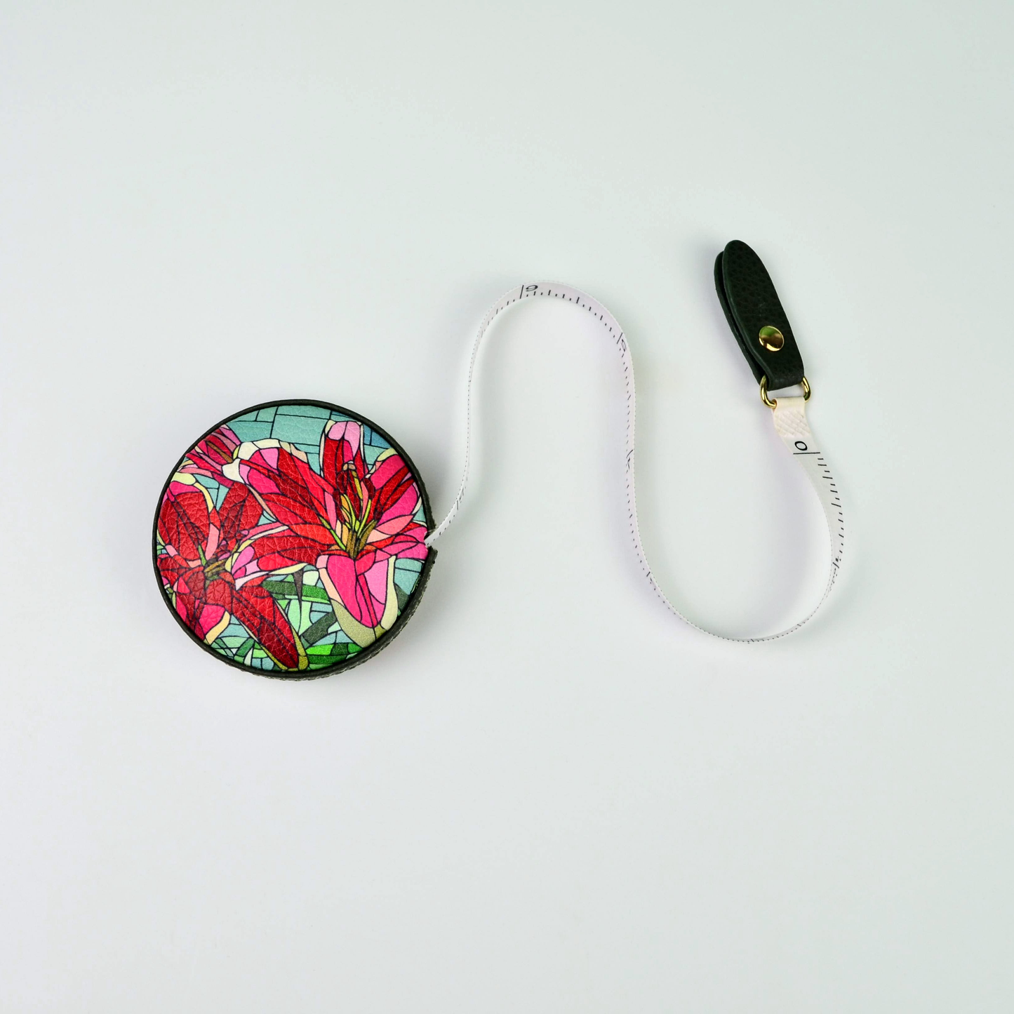 Art Glass Stargazer Lily Tape Measure