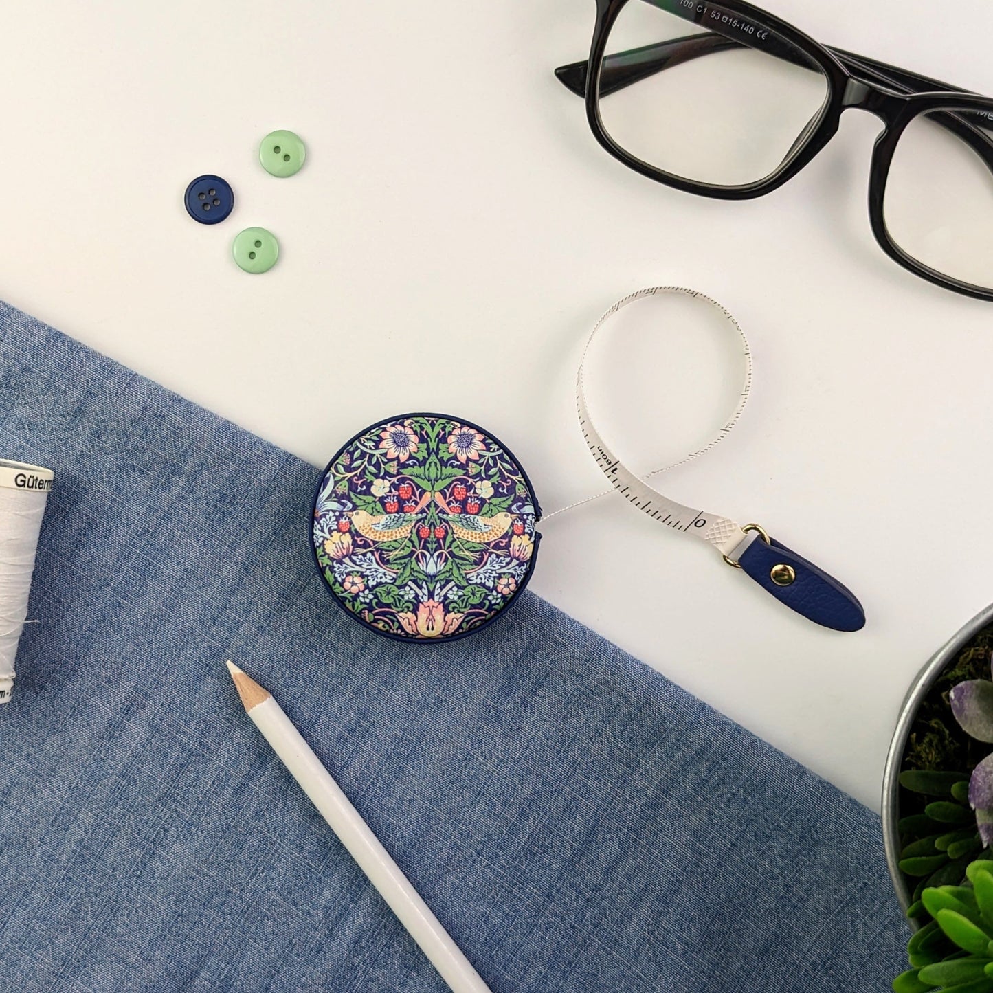 William Morris Strawberry Thief Tape Measure
