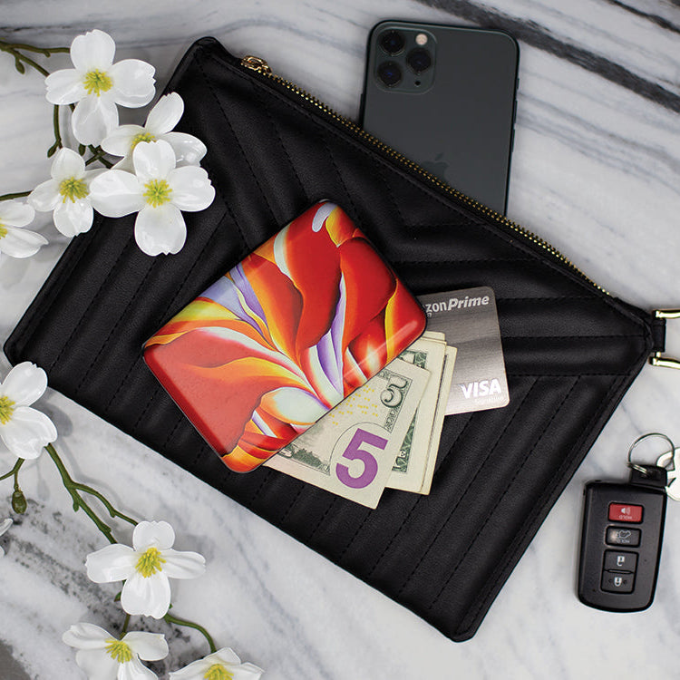 Georgia O'Keeffe Red Canna RFID Armored Wallet