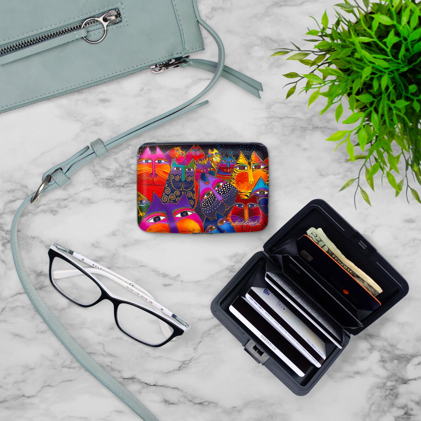 Laurel Burch Fantasticats RFID Armored Wallet