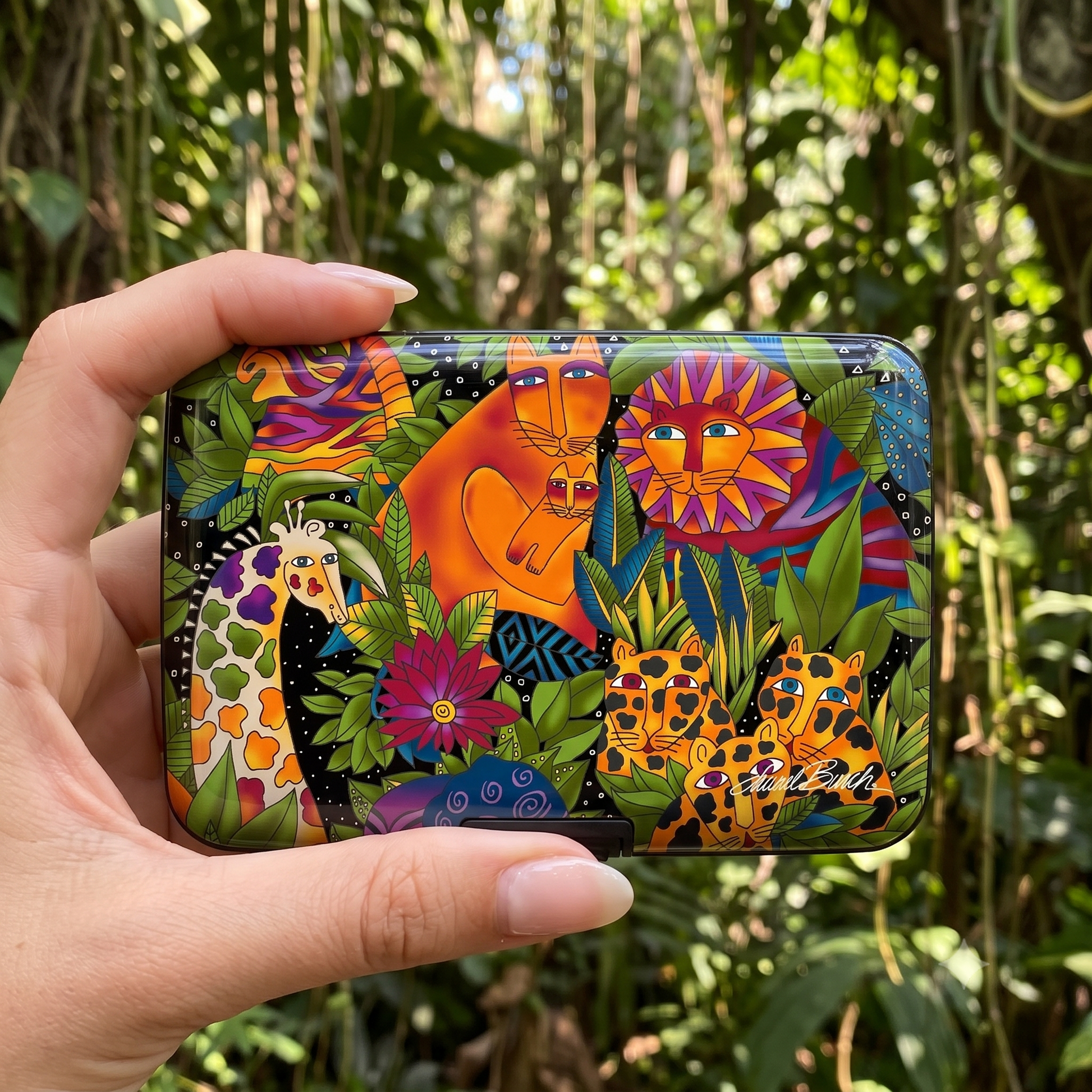Laurel Burch Secret Jungle RFID armored wallet
