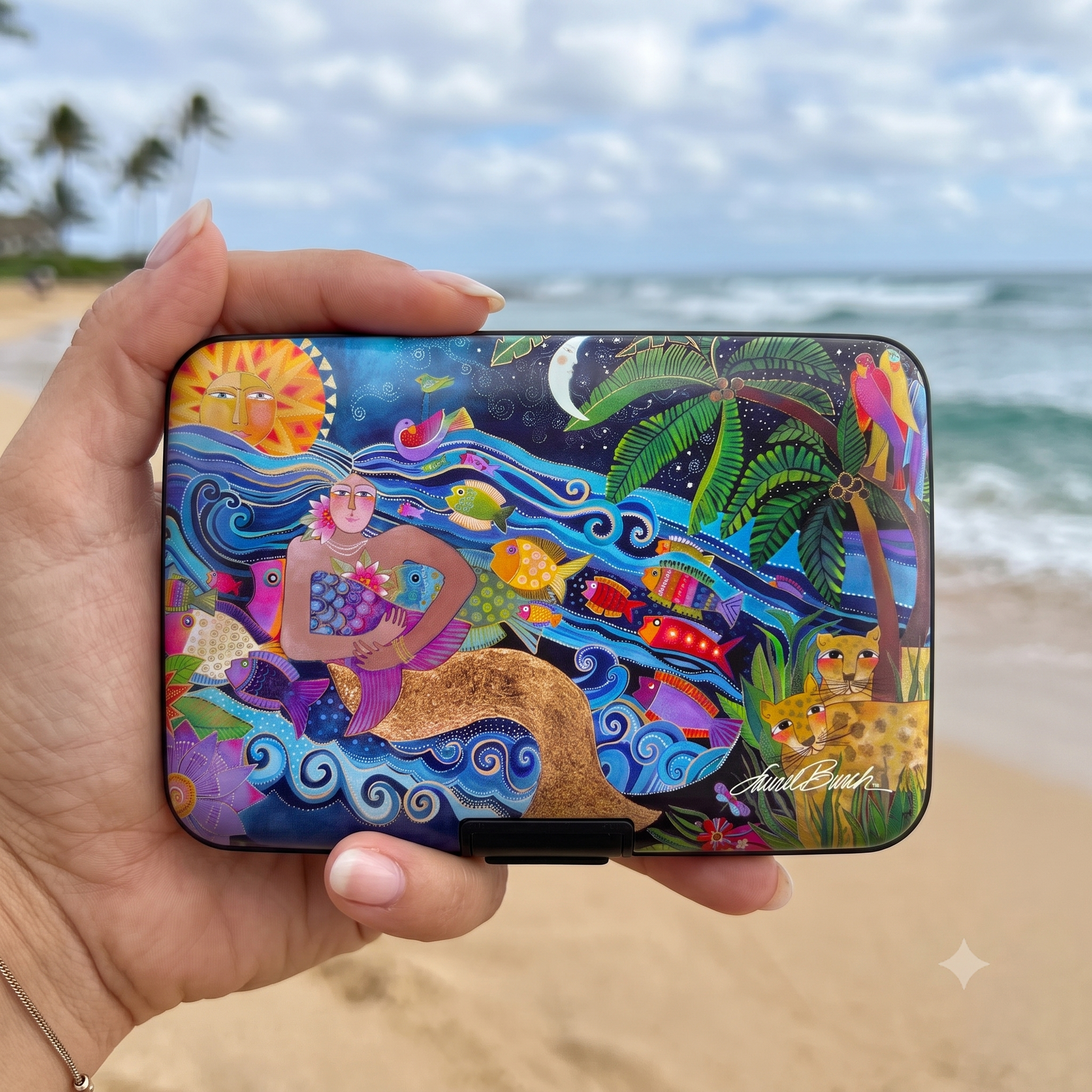 Laurel Burch Sea Goddess RFID armored wallet