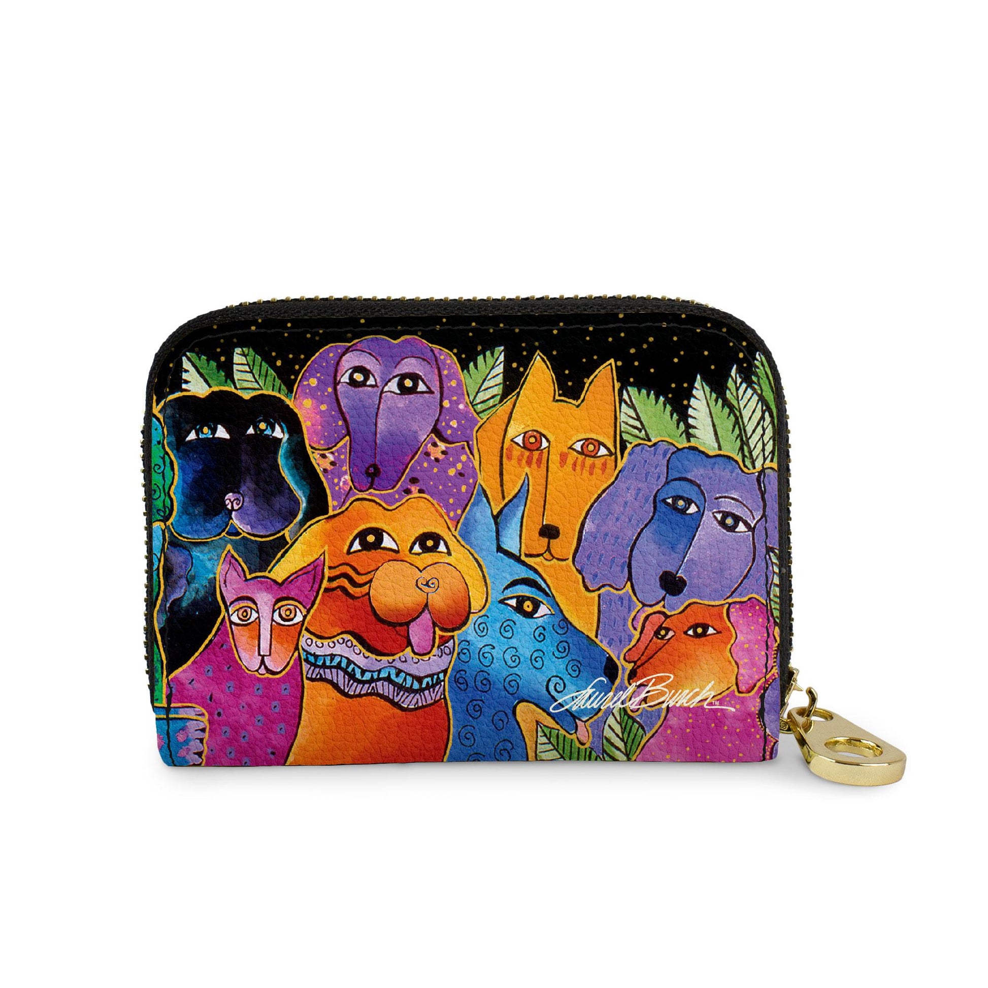 Laurel Burch Dogs & Doggies RFID zipper wallet