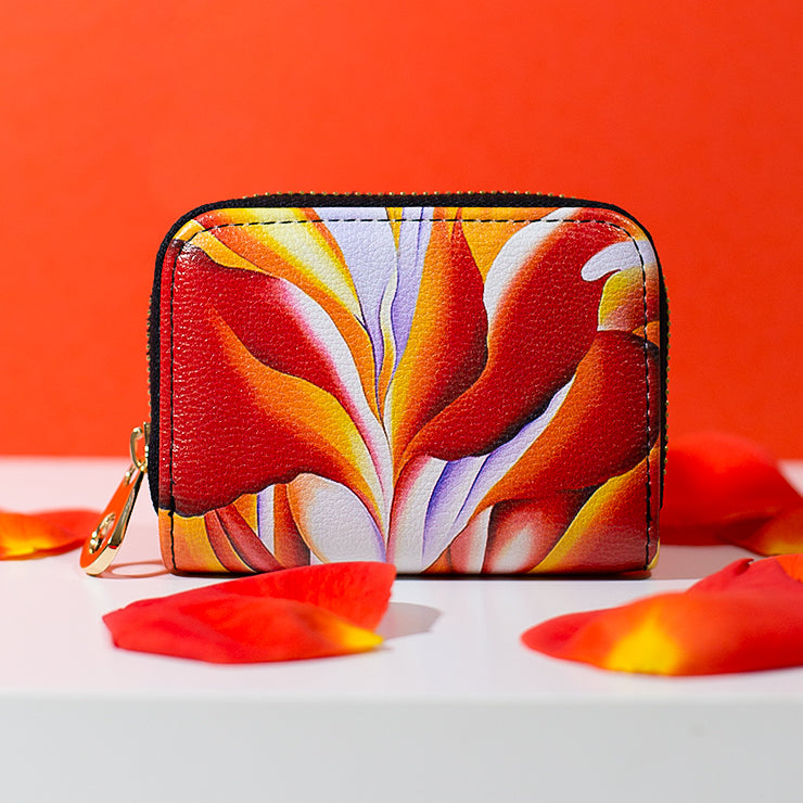 Georgia O'Keeffe Red Canna RFID Zipper Wallet