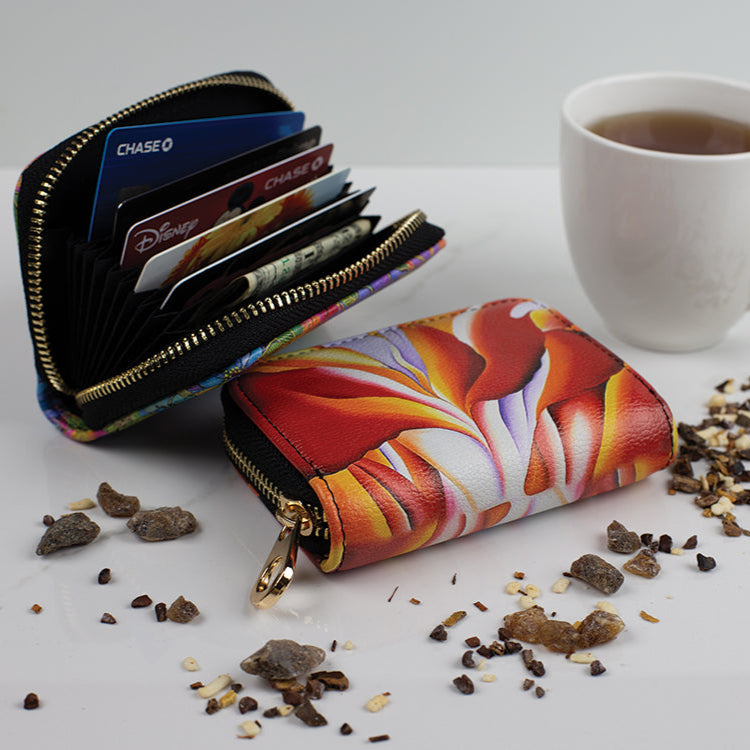 Georgia O'Keeffe Red Canna RFID Zipper Wallet