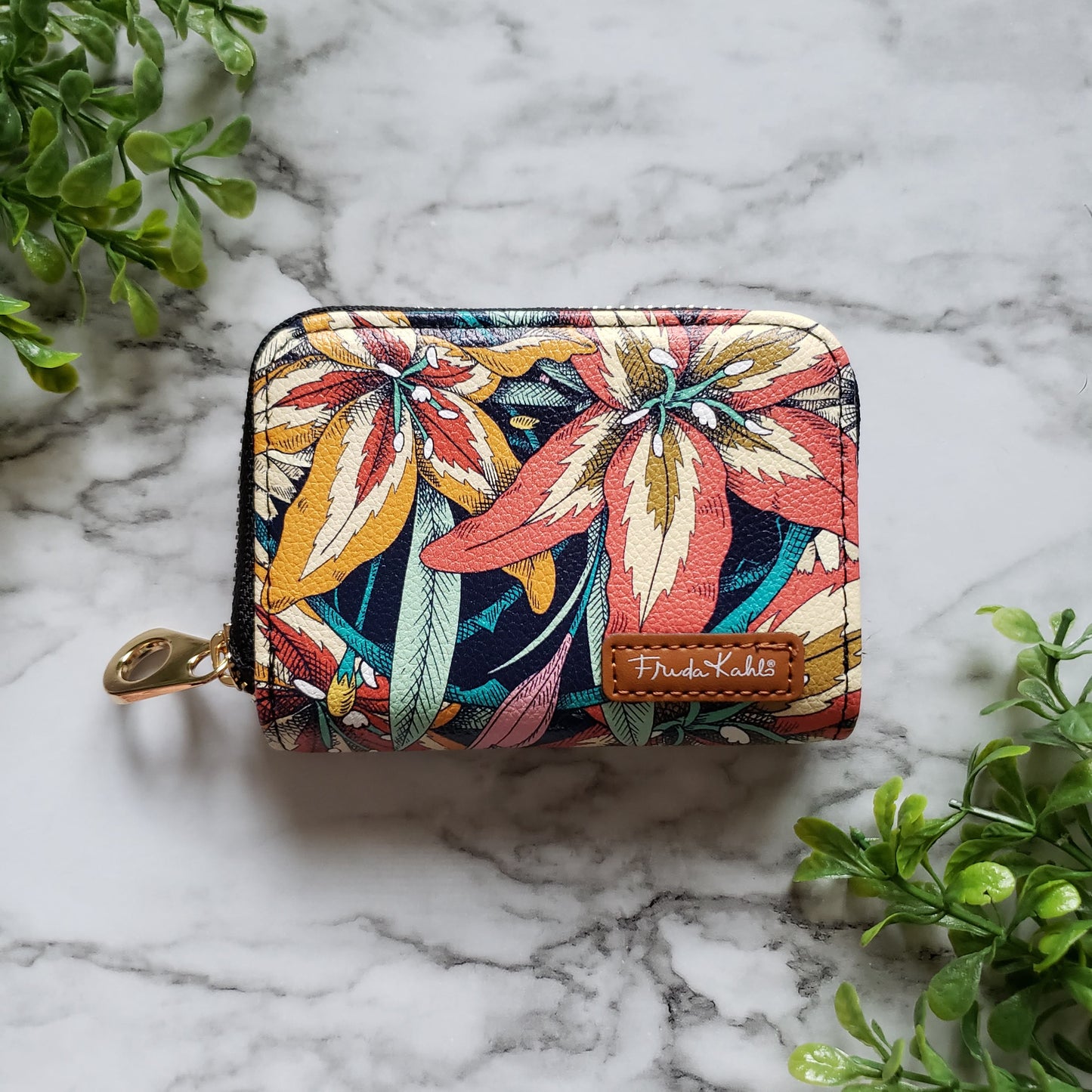 Frida Kahlo Tiger Lily RFID Zipper Wallet