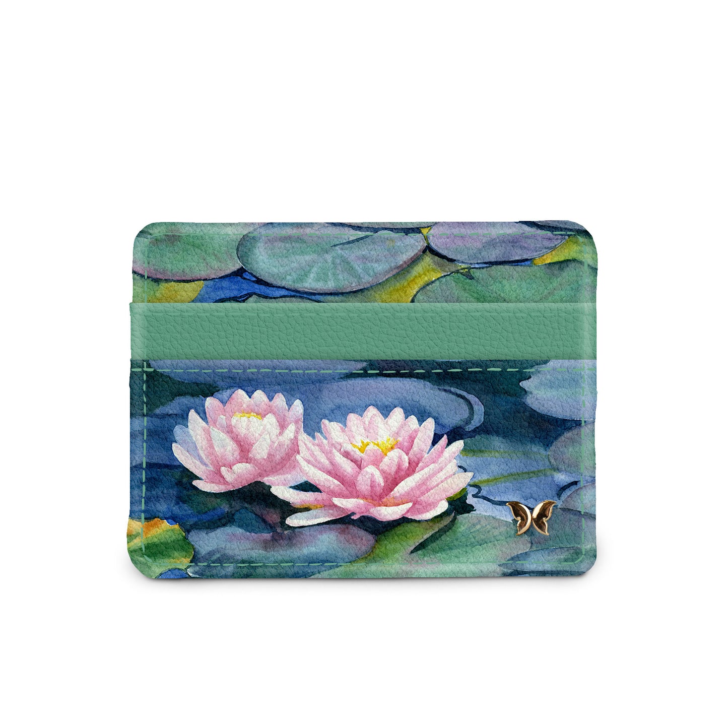 Water lily slim wallet