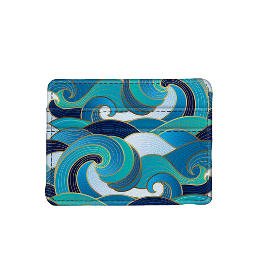 Enameled wave slim wallet