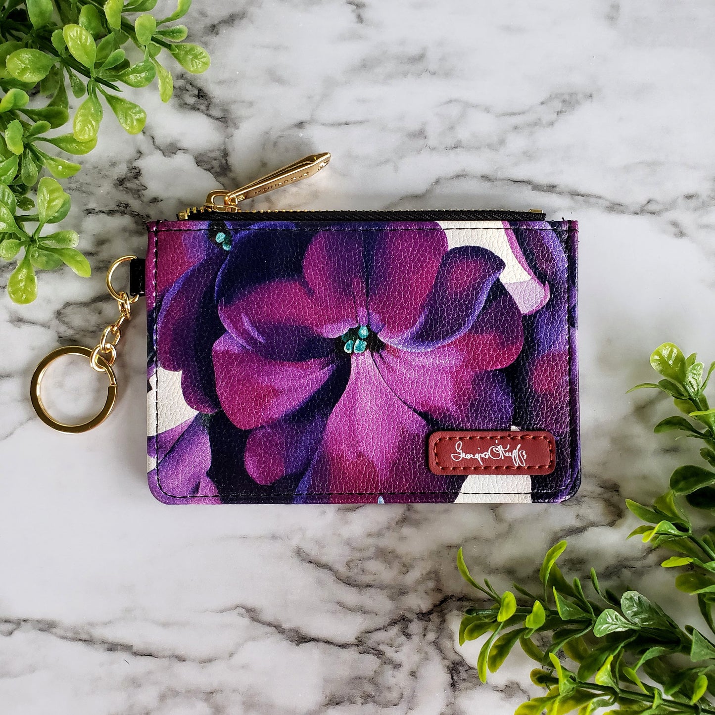 Georgia O'Keeffe Petunia Keychain Wallet