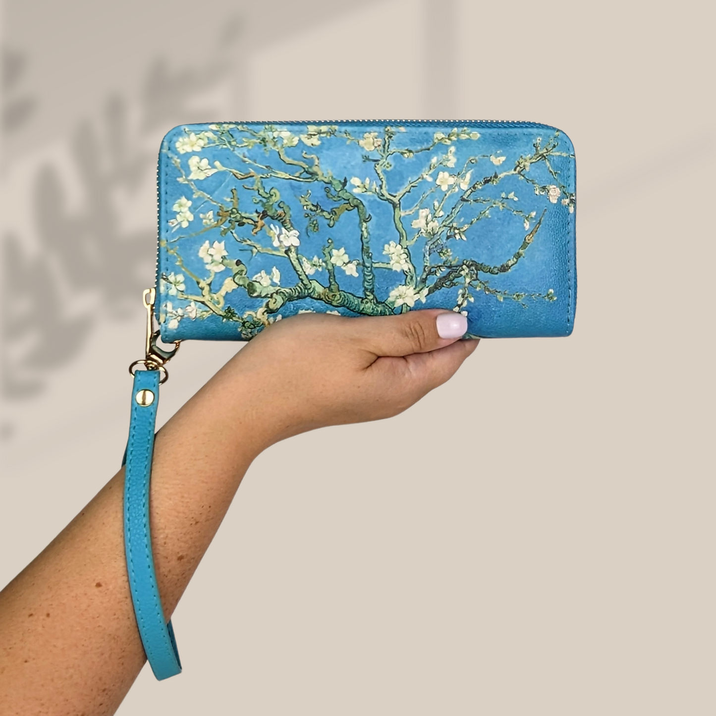 Van Gogh Almond Blossom Wristlet Wallet