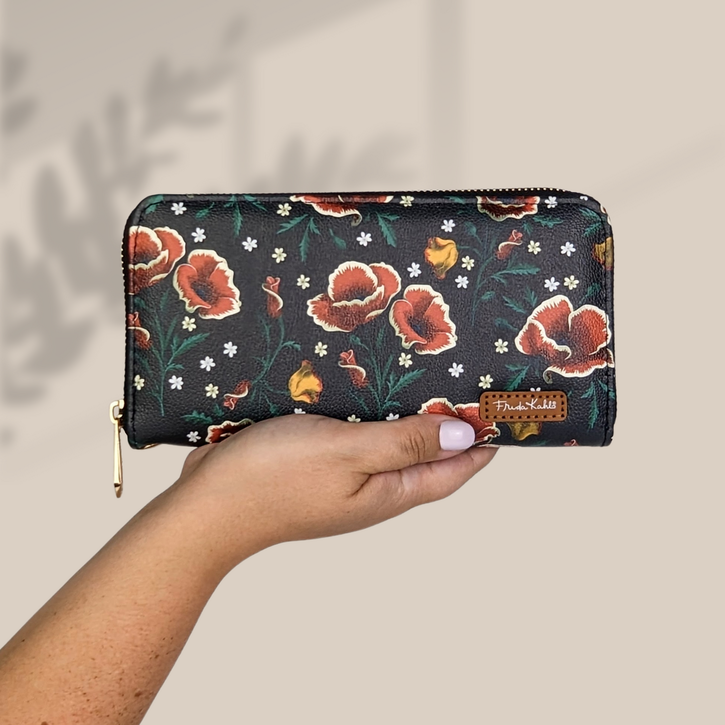 Frida Kahlo Poppies Wristlet Wallet