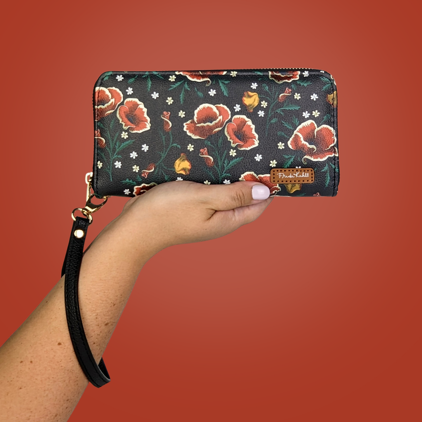 Frida Kahlo Poppies Wristlet Wallet