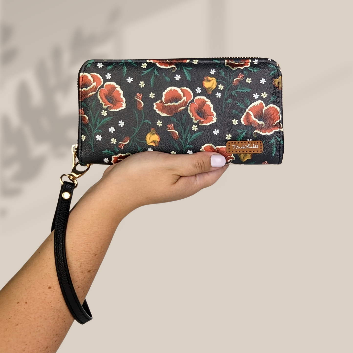Frida Kahlo Poppies Wristlet Wallet
