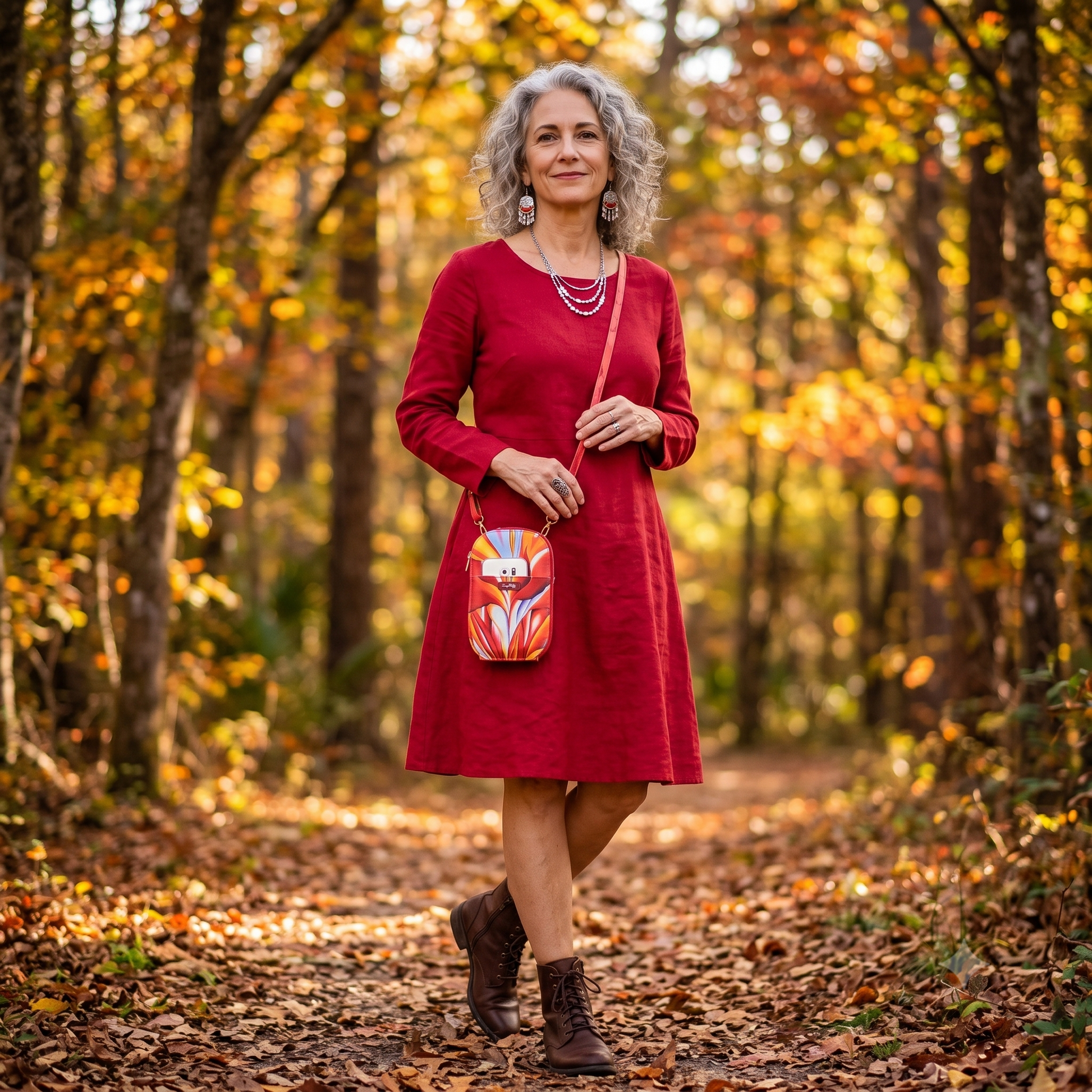 Georgia O'Keeffe Red Canna crossbody bag