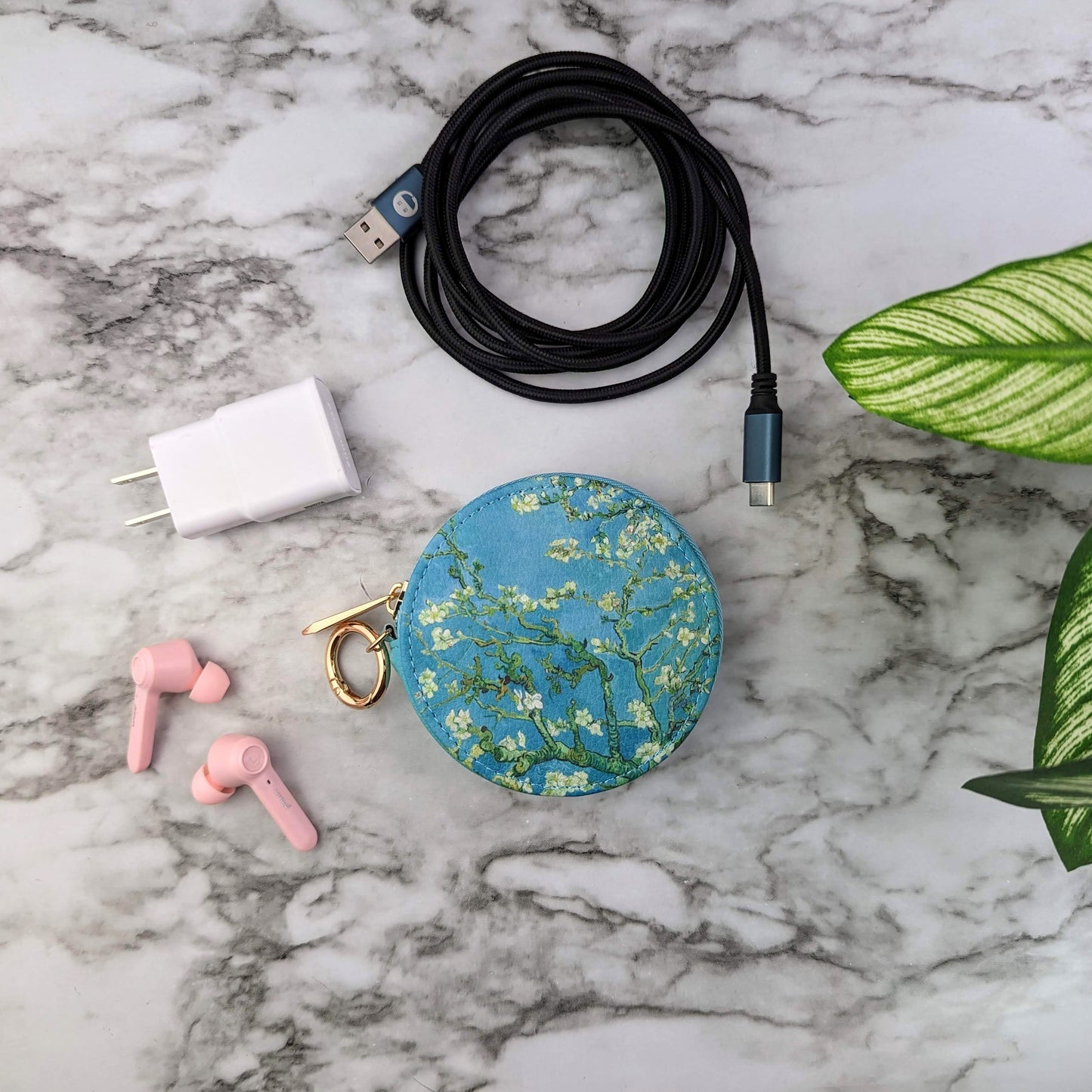 Van Gogh Almond Blossom Round Zipper Case