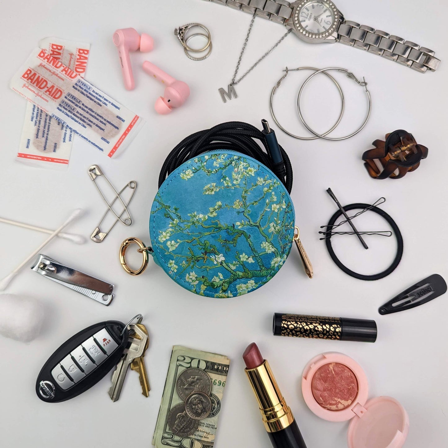 Van Gogh Almond Blossom Round Zipper Case