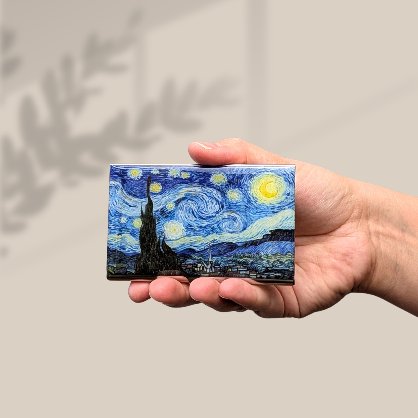 Van Gogh Starry Night Stainless Steel Business Card Holder