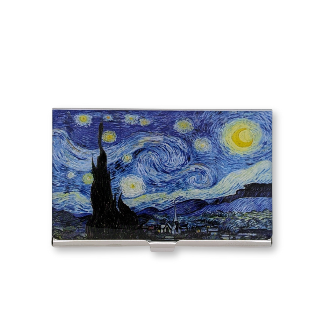 Van Gogh Starry Night stainless steel business card holder