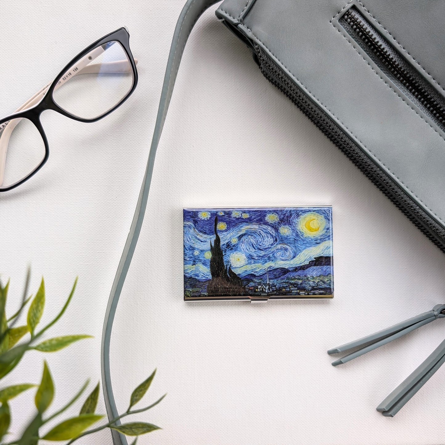 Van Gogh Starry Night Stainless Steel Business Card Holder