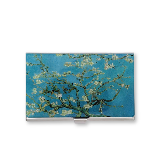 Van Gogh Almond Blossom stainless steel business card holder