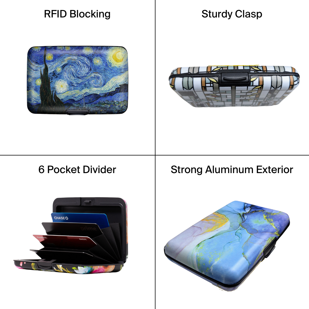 Butterfly Collage RFID Armored Wallet