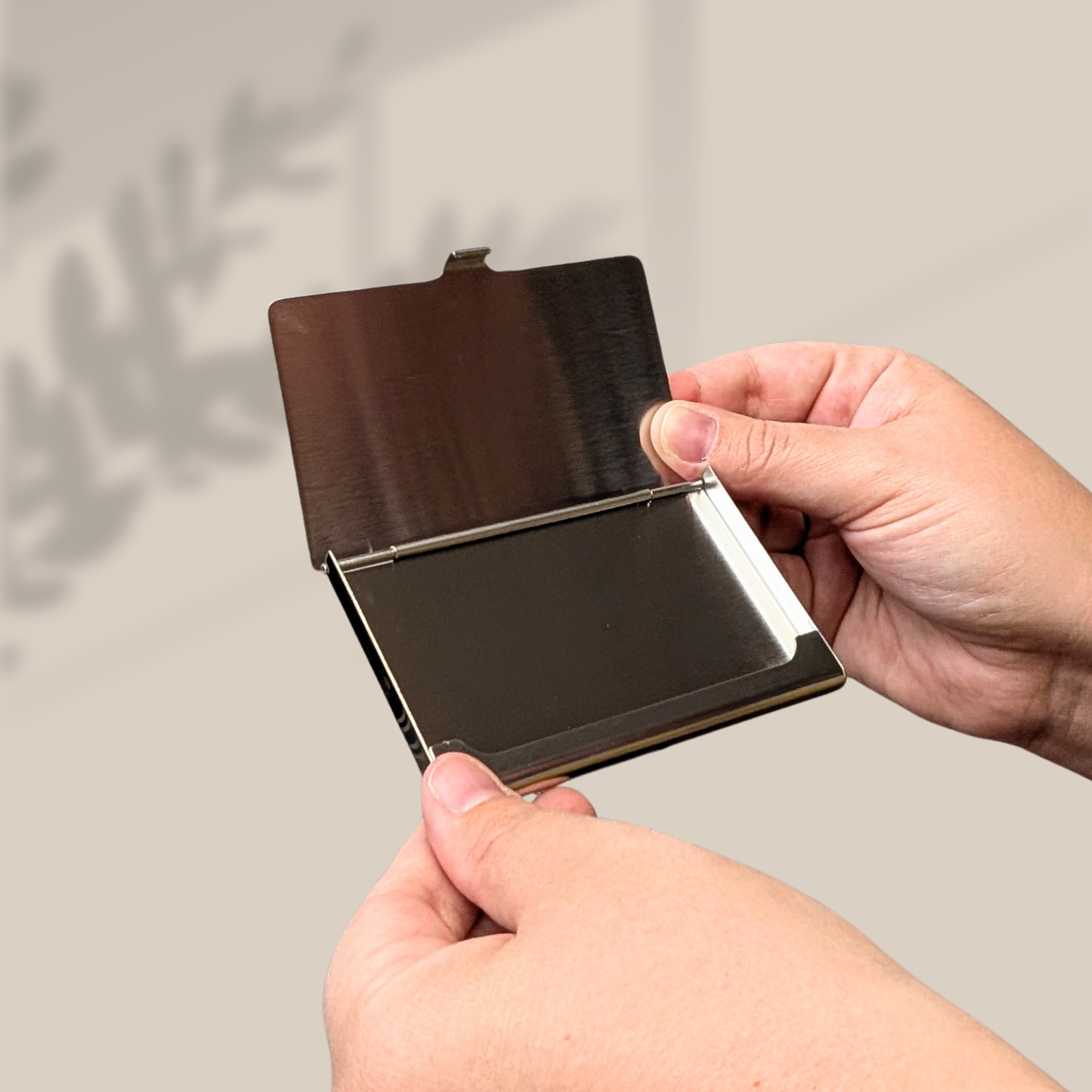Monet Japanese Bridge Stainless Steel Business Card Holder