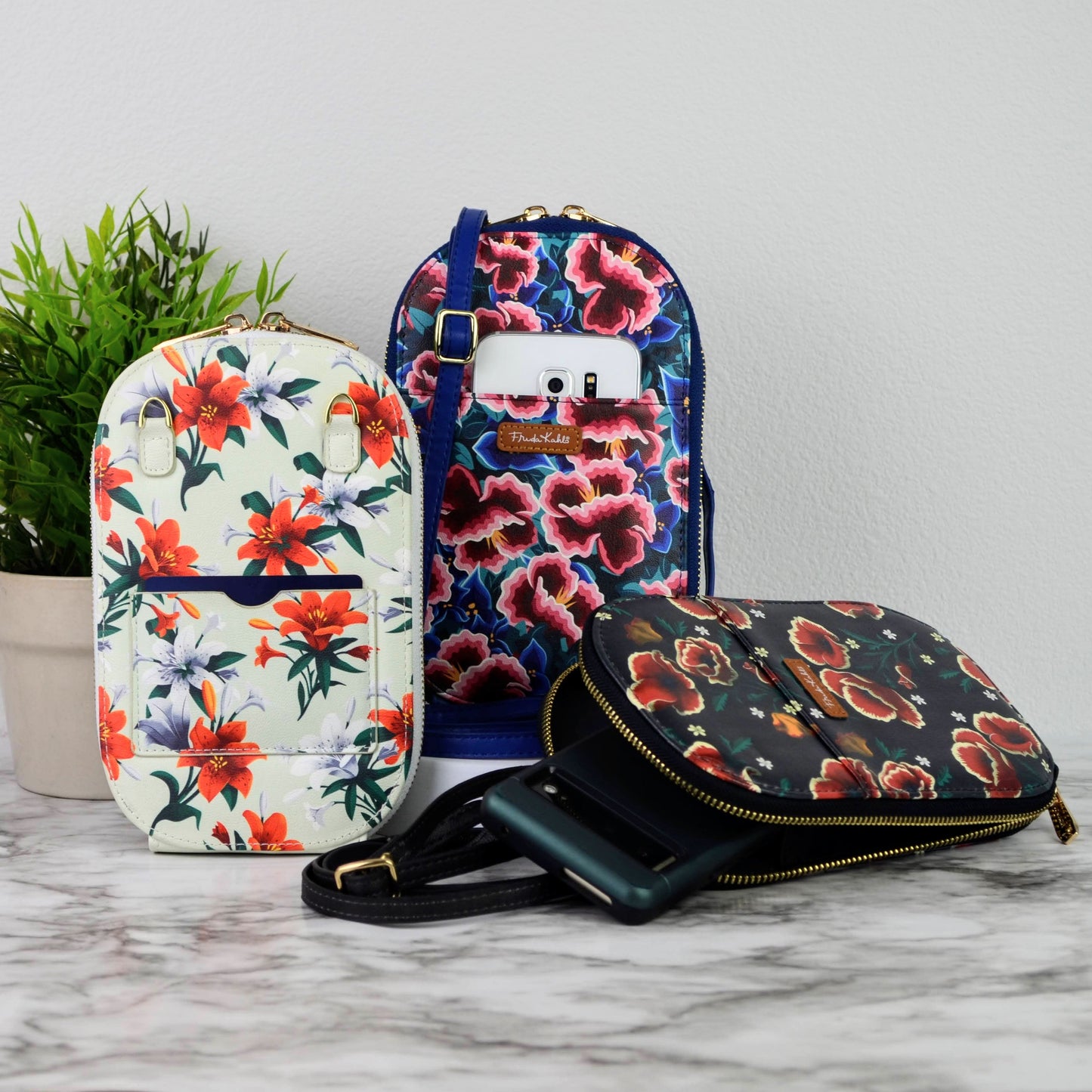 Frida Kahlo Poppies Crossbody Bag