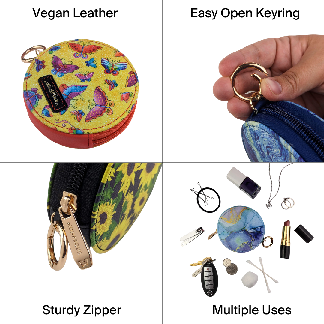 Blue Marble Round Zipper Case