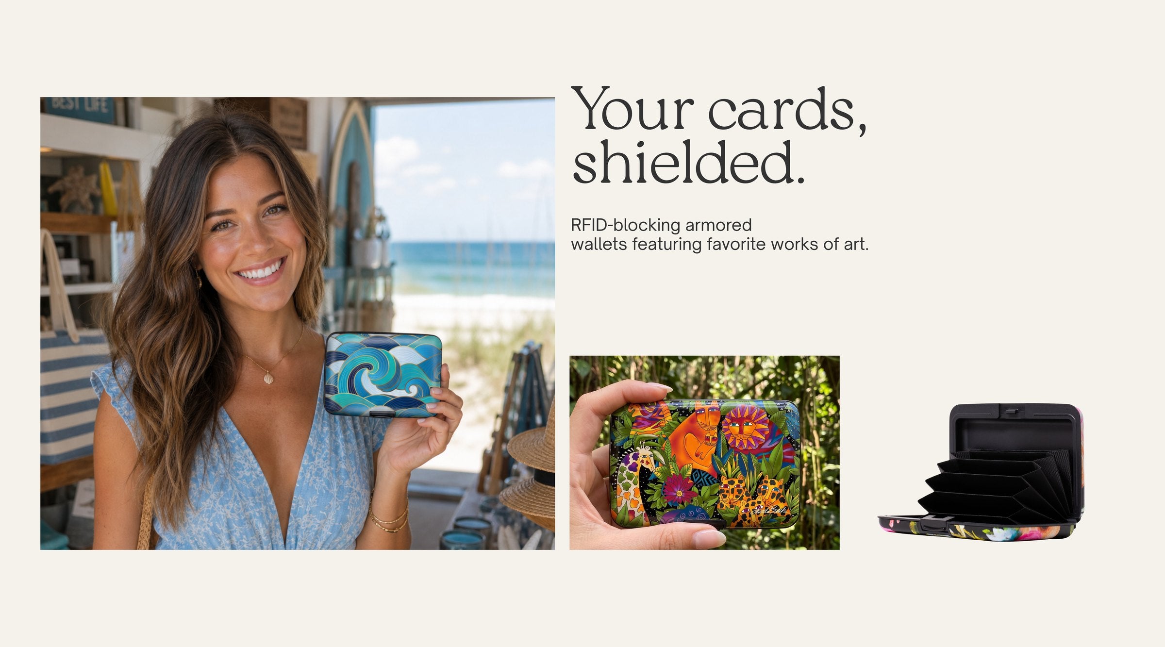 RFID-blocking armored wallets