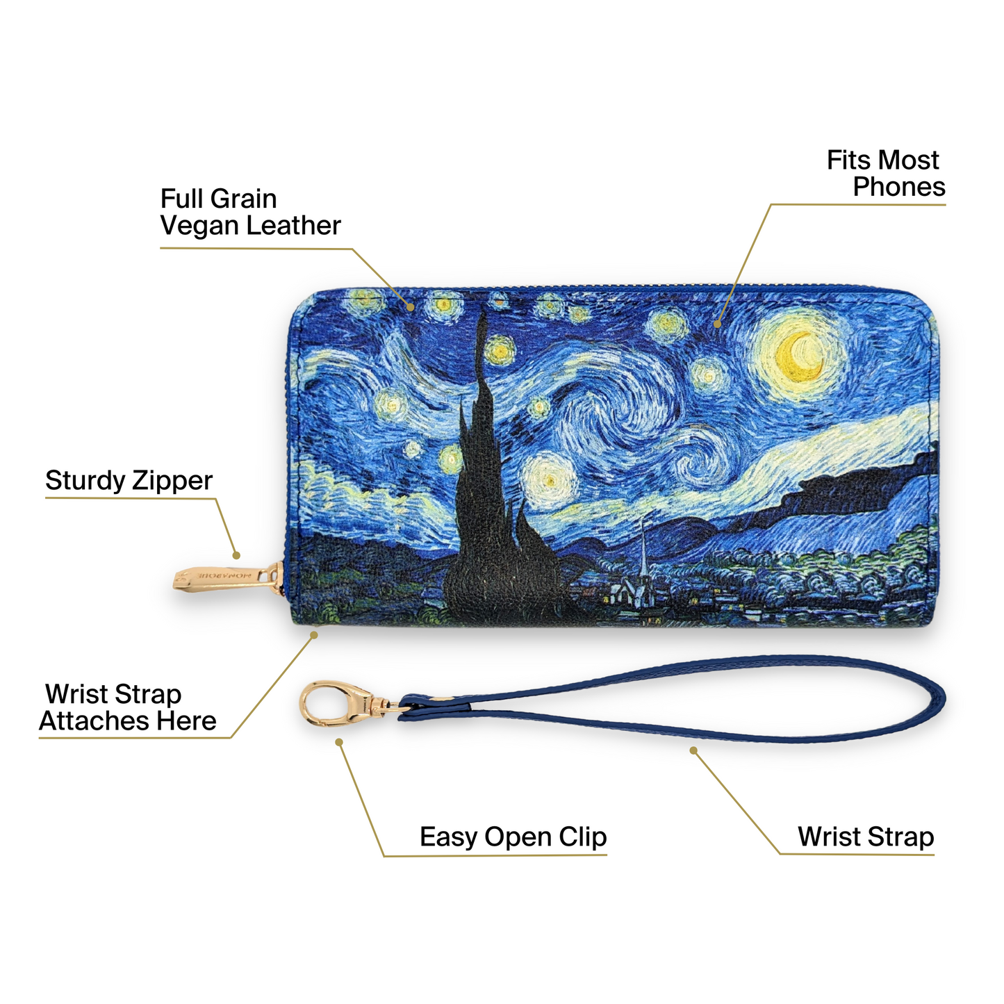 Georgia O'Keeffe Petunia Wristlet Wallet