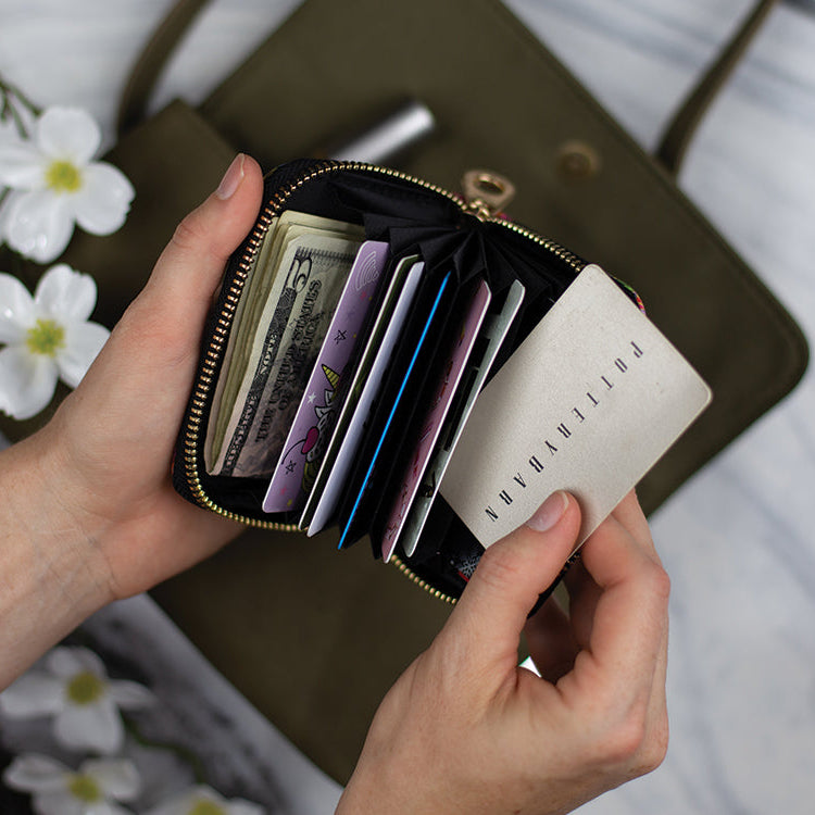 All Things Are Possible RFID Zipper Wallet