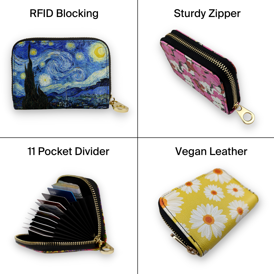 All Things Are Possible RFID Zipper Wallet